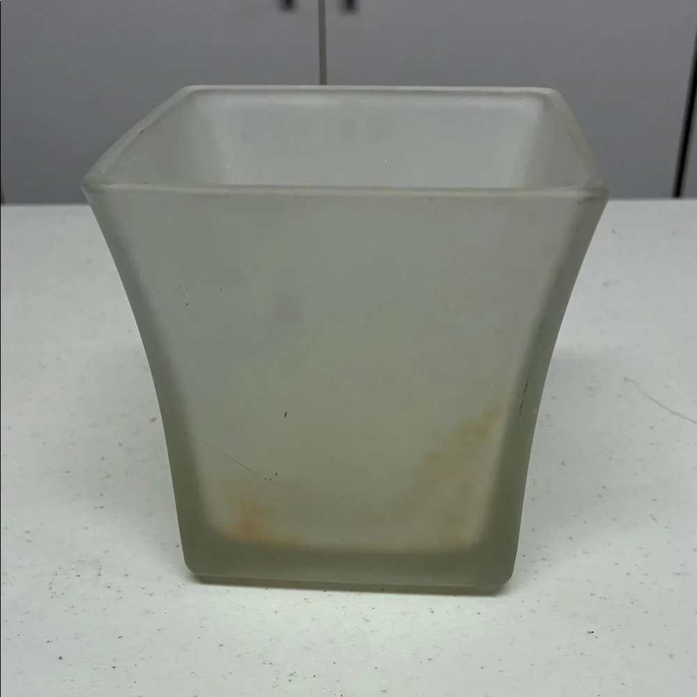 Frosted Glass Square Vase